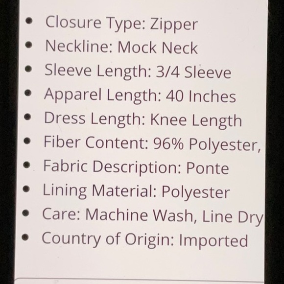 NWT Liz Claiborne 3/4 sleeve sheath midi 🤑🤑dress, size M (8/10) - Picture 6 of 11